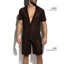 Shirt der Marke ES COLLECTION - copy of Shirt Es Collection Eyelet Édition Limitée - Jaune - Ref : SHT043 C13