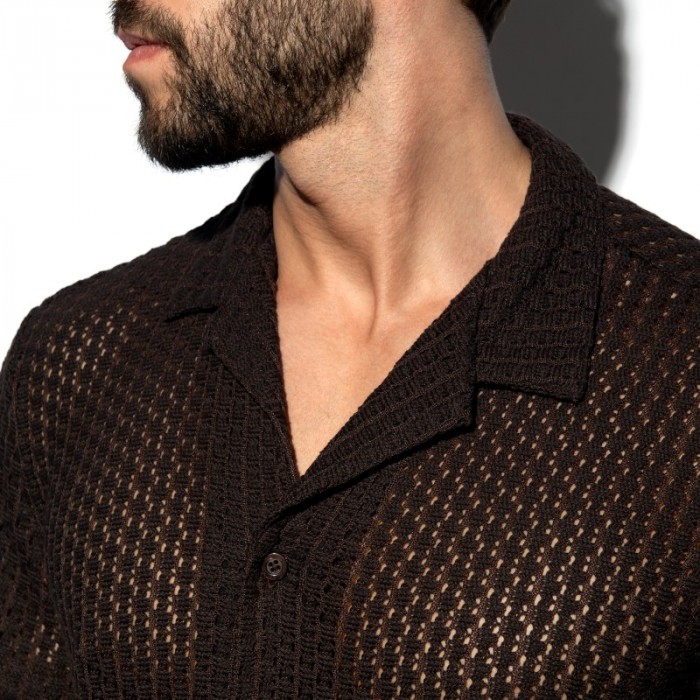 Shirt der Marke ES COLLECTION - copy of Shirt Es Collection Eyelet Édition Limitée - Jaune - Ref : SHT043 C13