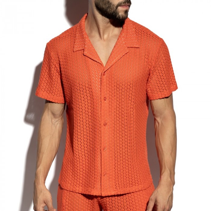 Camisa de la marca ES COLLECTION - copy of Shirt Es Collection Eyelet Édition Limitée - Jaune - Ref : SHT043 C04