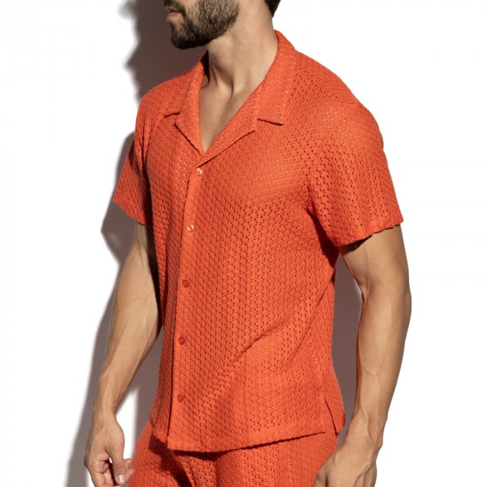 Camisa de la marca ES COLLECTION - copy of Shirt Es Collection Eyelet Édition Limitée - Jaune - Ref : SHT043 C04