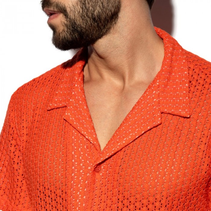 Camisa de la marca ES COLLECTION - copy of Shirt Es Collection Eyelet Édition Limitée - Jaune - Ref : SHT043 C04
