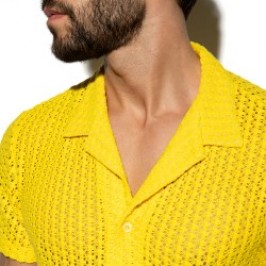 Camisa de la marca ES COLLECTION - Shirt Es Collection Eyelet Édition Limitée - Jaune - Ref : SHT043 C03