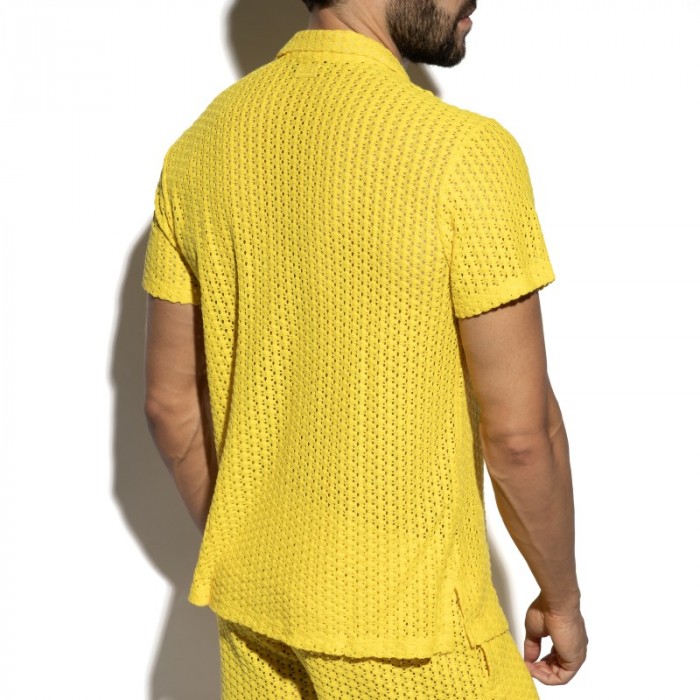 Shirt of the brand ES COLLECTION - Shirt Es Collection Eyelet Édition Limitée - Jaune - Ref : SHT043 C03