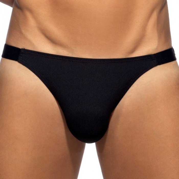 Slip, Tanga de la marque ADDICTED - Bikini Addicted Thin Rib Édition Limitée - Noir - Ref : AD1514 C10