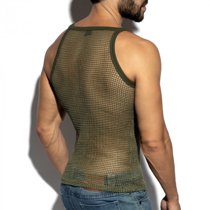 Canotta del marchio ES COLLECTION - copy of Débardeur Es Collection Open-Grid V-Neck - Ivoire - Ref : TS379 C12