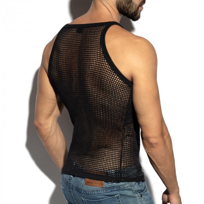 Tirantes de la marca ES COLLECTION - copy of Débardeur Es Collection Open-Grid V-Neck - Ivoire - Ref : TS379 C10