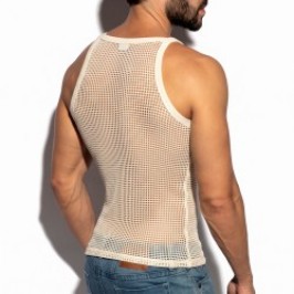 Débardeur de la marque ES COLLECTION - Débardeur Es Collection Open-Grid - Ivoire - Ref : TS379 C02