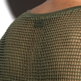 Tank top der Marke ES COLLECTION - copy of Débardeur Es Collection Open-Grid V-Neck - Ivoire - Ref : TS380 C12