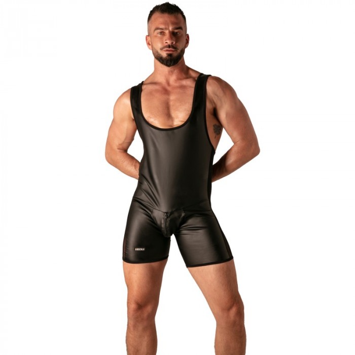 Fabriqués en France de la marque ABSOLU MALE - Singlet Absolu Male Rebel Zip - Ref : AM0035N