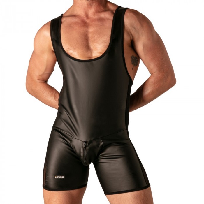 Fabriqués en France de la marque ABSOLU MALE - Singlet Absolu Male Rebel Zip - Ref : AM0035N