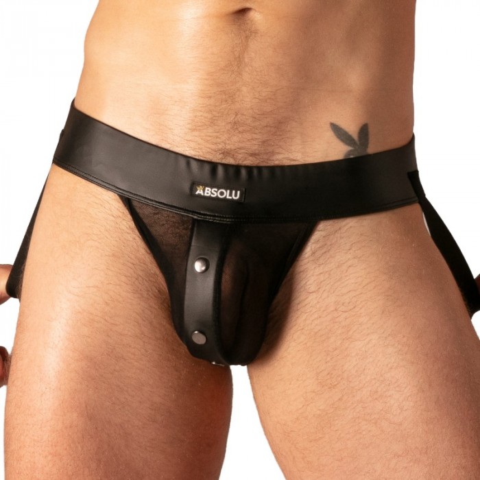 Jock strap de la marque ABSOLU MALE - Jockstrap Absolu Male Rebel Zip - Ref : AM0036N
