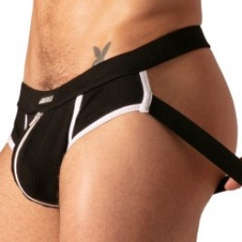 Sous-vêtements de la marque ABSOLU MALE - Jockstrap Zippé Absolu Male Rib - Ref : AM0042N