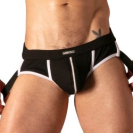 Sous-vêtements de la marque ABSOLU MALE - Jockstrap Zippé Absolu Male Rib - Ref : AM0042N