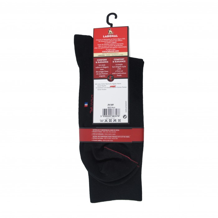 Mi-Chaussettes Intarsia noir - ref :  34189 8001