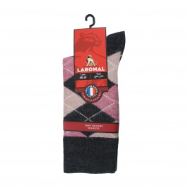 Mi-Chaussettes Laine Intarsia anthracite - ref :  38749 3001