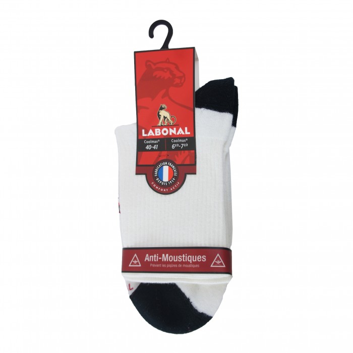 Mi-Chaussettes ANTI-MOUSTIQUES blanches - ref :  35241 7800