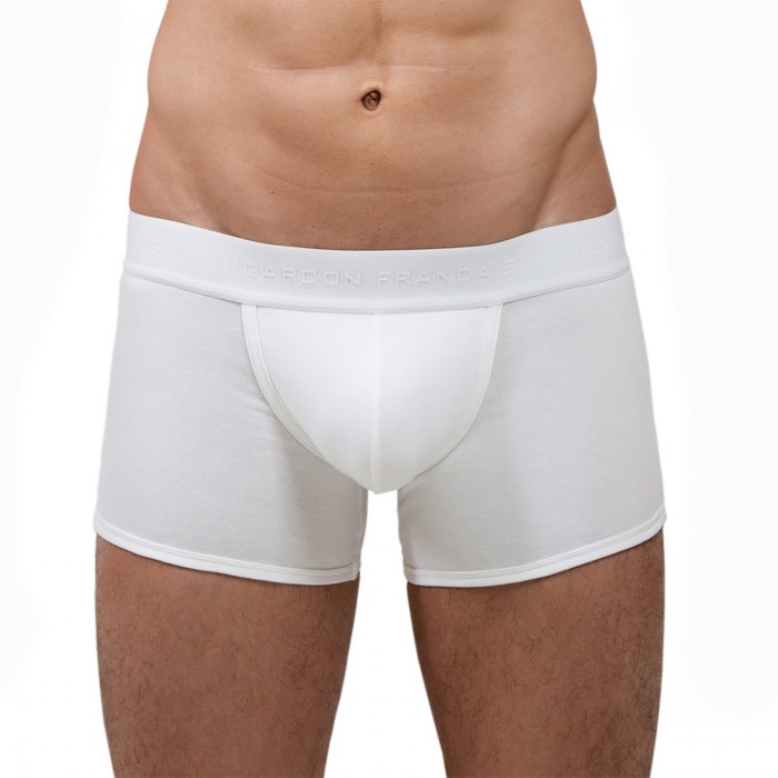 Le Boxer long tout blanc - ref :  GFBL TOUT BLANC