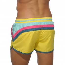 Short de bain Stripes jaune - ref :  ADS072 C03