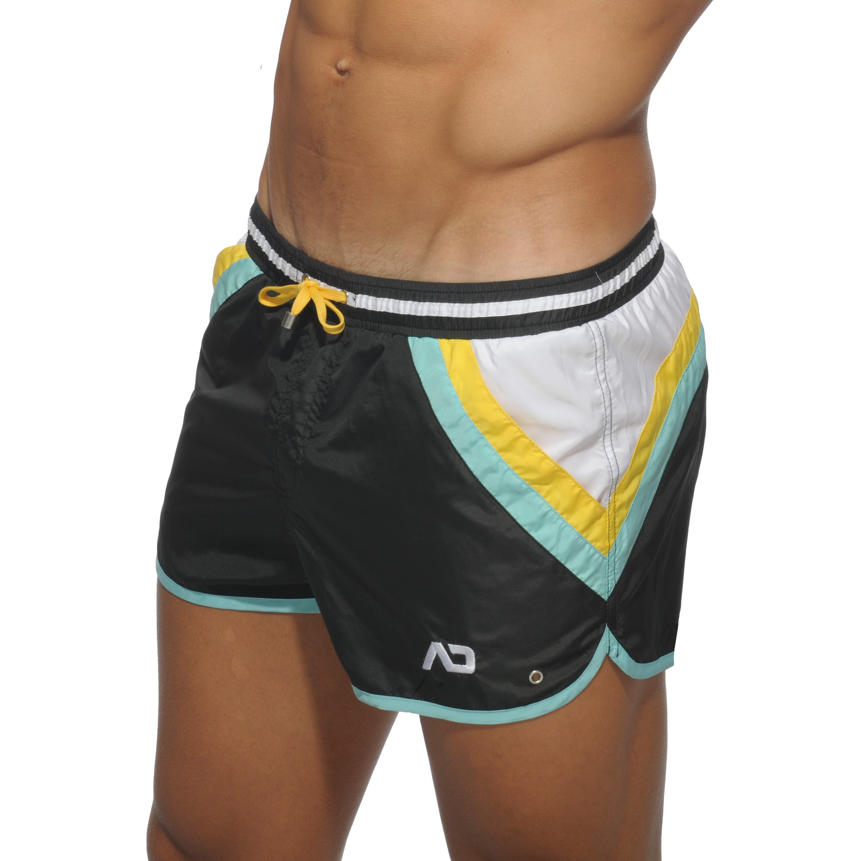 Short de bain Stripes noir: Shorts de bain pour homme de la marque