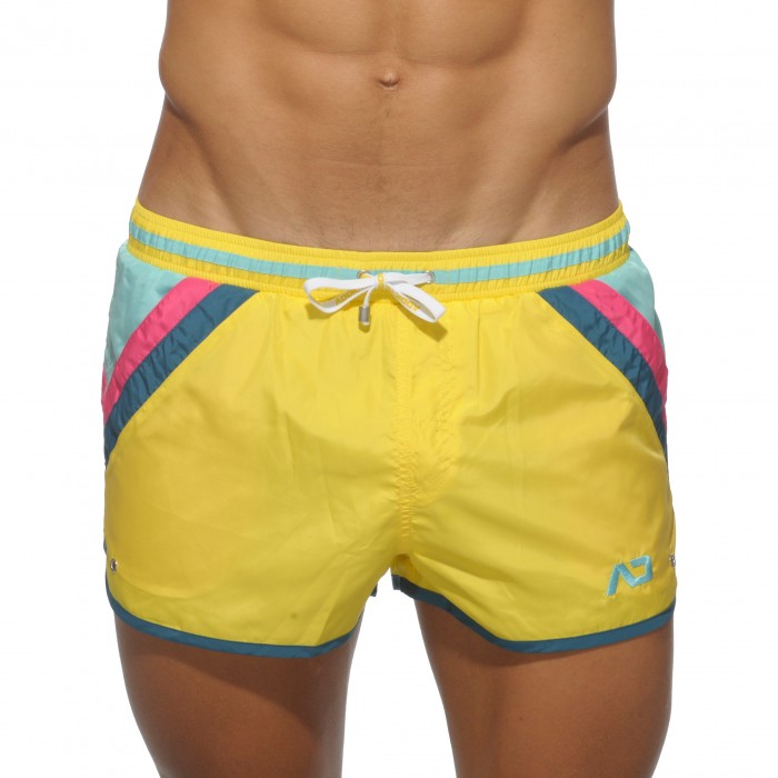 Short de bain Stripes jaune - ref :  ADS072 C03