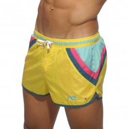 Short de bain Stripes jaune - ref :  ADS072 C03