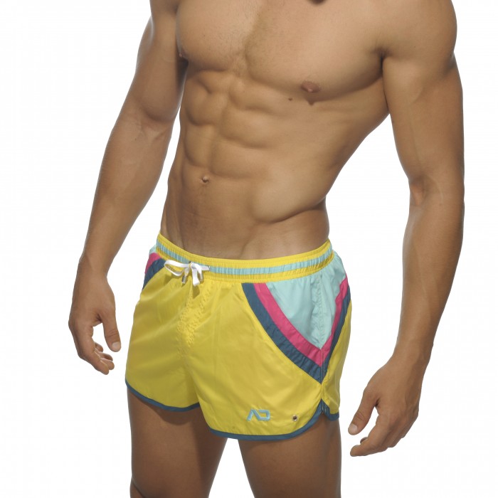 Short de bain Stripes jaune - ref :  ADS072 C03