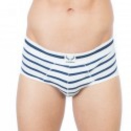 Briefs blancos, rayas de la Armada
