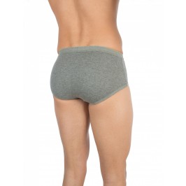 Slip 108 taille haute gris chiné, ouvert, pur coton hypoallergénique - ref :  0108 6600