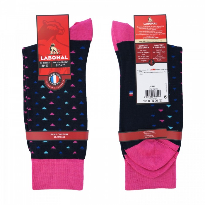  Chausettes Semis Colore marine - LABONAL 31366 1096 