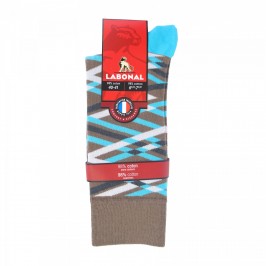  Chaussettes ZigZag lin fonce - LABONAL 34379 2200  