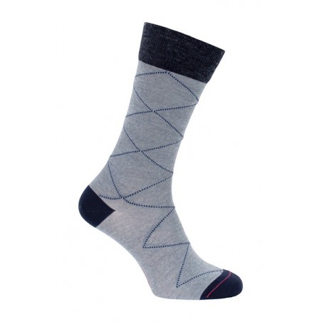 Graue Intersia Wollsocke