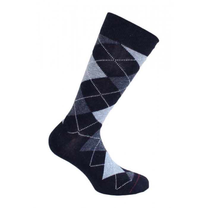 Mid-socks intarsia marine wool: Socks for man brand Labonal for sal...