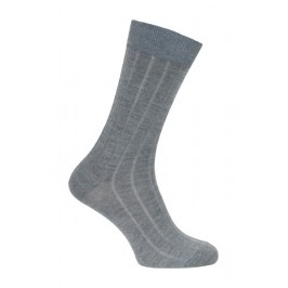  Chaussettes  laine et soie gris moyen - LABONAL 38545 3200 