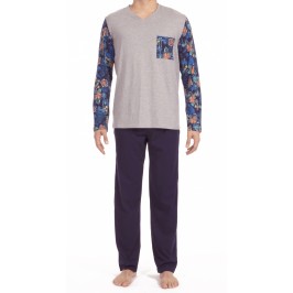  Pyjama Hibis gris - HOM 400470 00ZU 