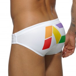  Slip de bain Rainbow blanc - ADDICTED ADS122 C01 