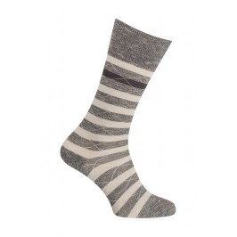  Chaussettes - Moulinée rayures coton - noir - LABONAL 34613 8000 