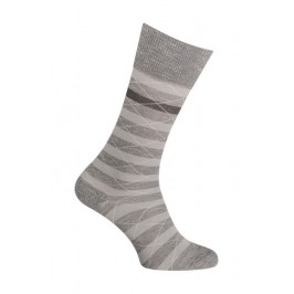  Chaussettes - Moulinée rayures coton - gris - LABONAL 34613 3000 