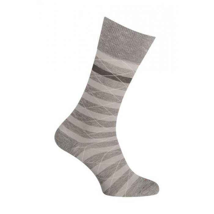  Chaussettes - Moulinée rayures coton - gris - LABONAL 34613 3000 