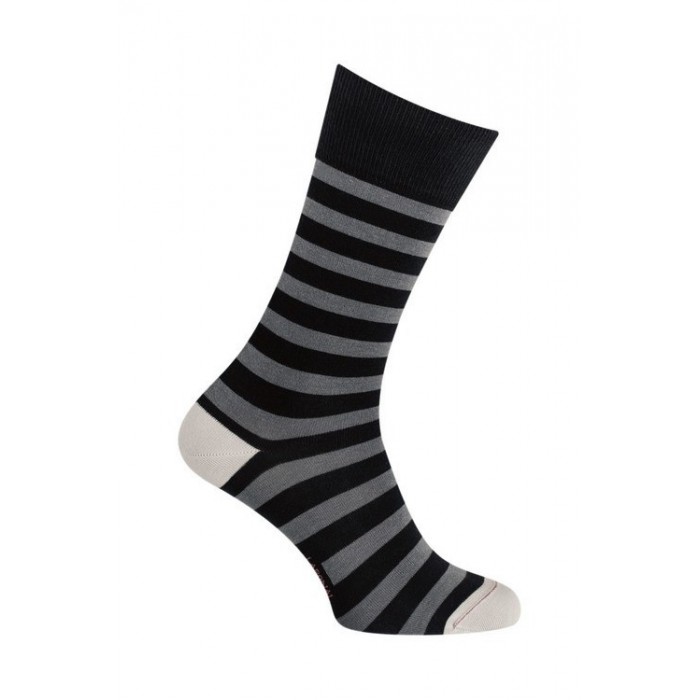 Calcetines - Algodón de rayas de color mediano - negro: Calcetines