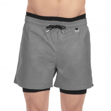 Running dark grey swim shorts