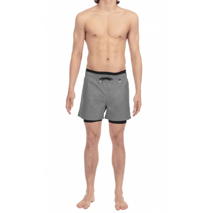  Short de bain Running gris - HOM *400517 00ZU 