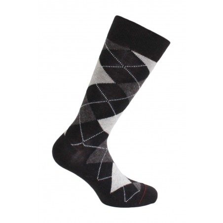 MI-CHAUSSETTES INTARSIA LAINE ANGORA - Seamless - Dark Brown