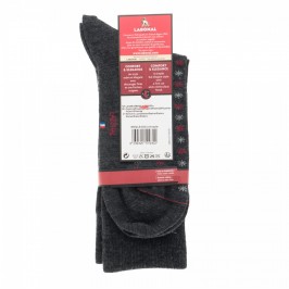  MI-CHAUSSETTES Semis étoiles laine - Sans couture - Gris - LABONAL 38972 3000 