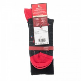  MI-CHAUSSETTES Carrés colorés laine - Sans couture - Anthracite - LABONAL 38973 3000 