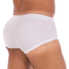 Slip 108 taille haute blanc, ouvert, pur coton hypoallergénique - ref :  0108 0001