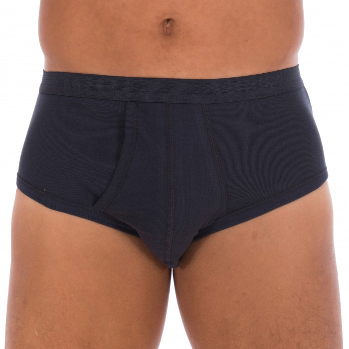  Slip 108 taille haute marine, ouvert, pur coton hypoallergénique - EMINENCE 0108 0461 