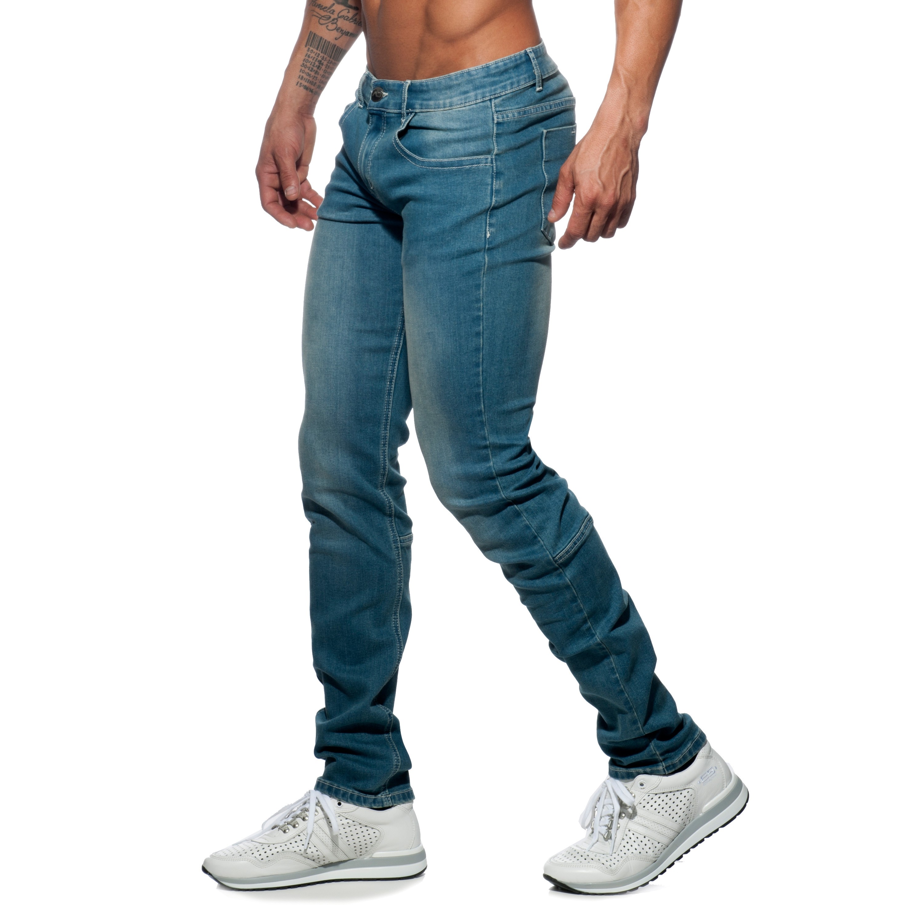 Basic jeans indigo blue: Pants man brand for sale onli...