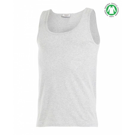 Singlet algodón orgánico gris marled