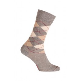  MI-CHAUSSETTES Intarsia effet mouliné coton - Sans couture - gris - LABONAL 34768 3000 