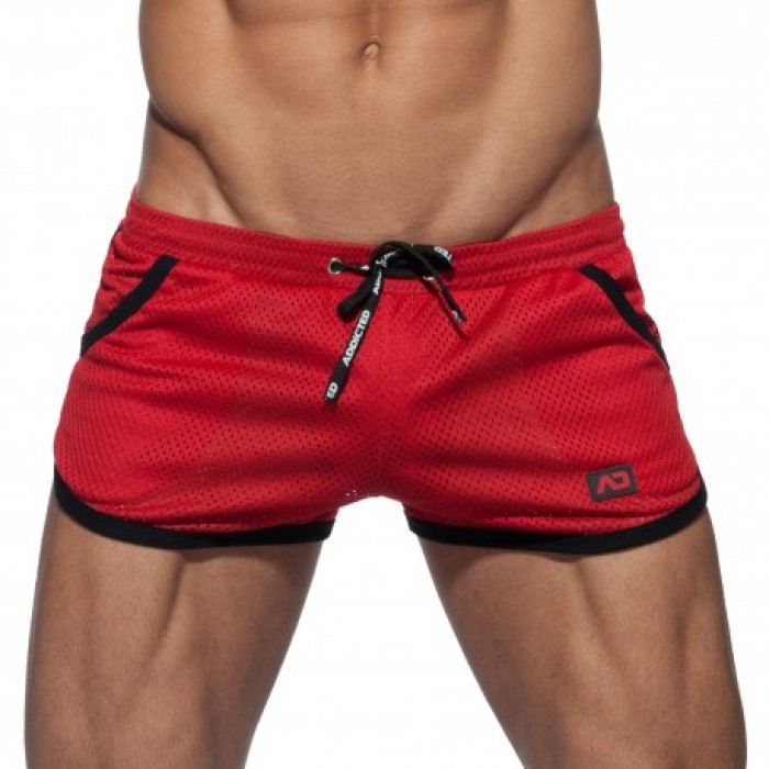  Short Basic Mesh rouge - ADDICTED AD647 C06 